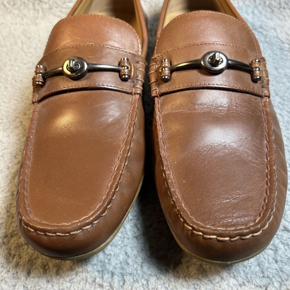 Coach Men's Leather M 9.5 D US Mott Driver FG2984 Brown Slip On Loafer Shoes - Picture 4 of 16